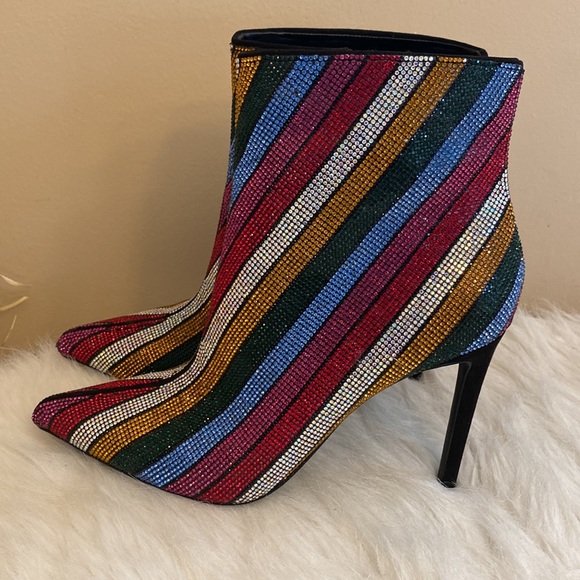 NWT INC International Concepts Reisa Colorful Rhinestone Booties - Size 9 - Picture 7 of 15